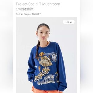 Urban Outfitters Project Social T Mushroom Sweatshirt NWT